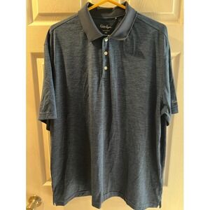 Walter Hagen Essentials‎ Golf Polo Shirt Heather Blue XXL